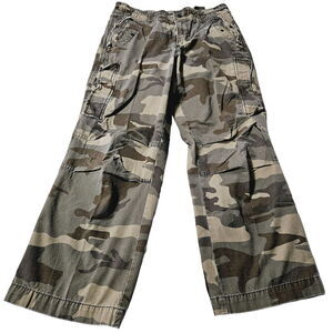 Cargo Supply Mens Cargo Pants Camo Size 32 100% Cotton Button Zip Close Pockets